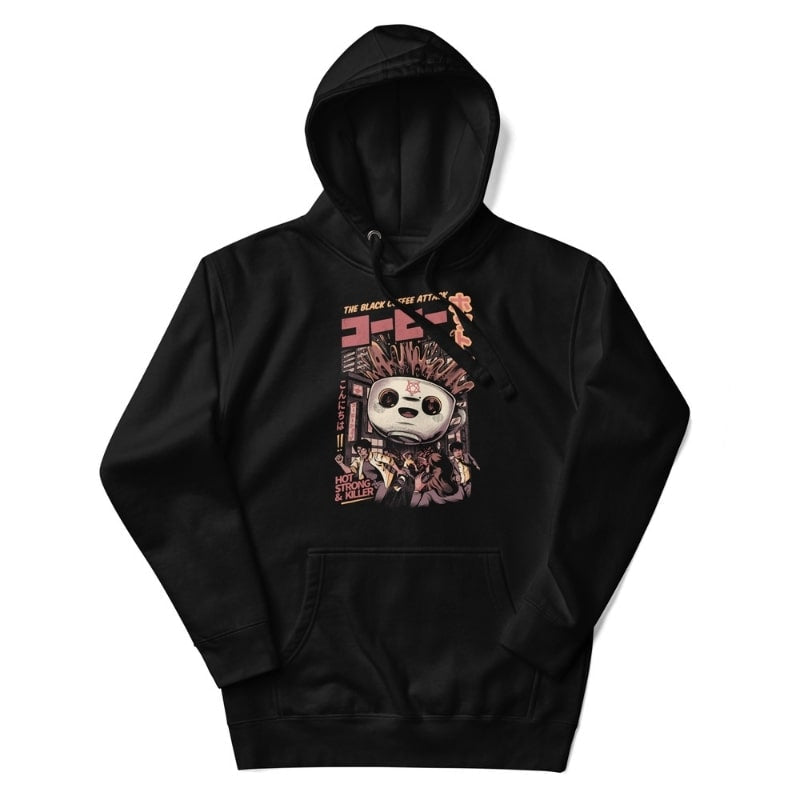 Japanse Hoodie - Black Coffee S