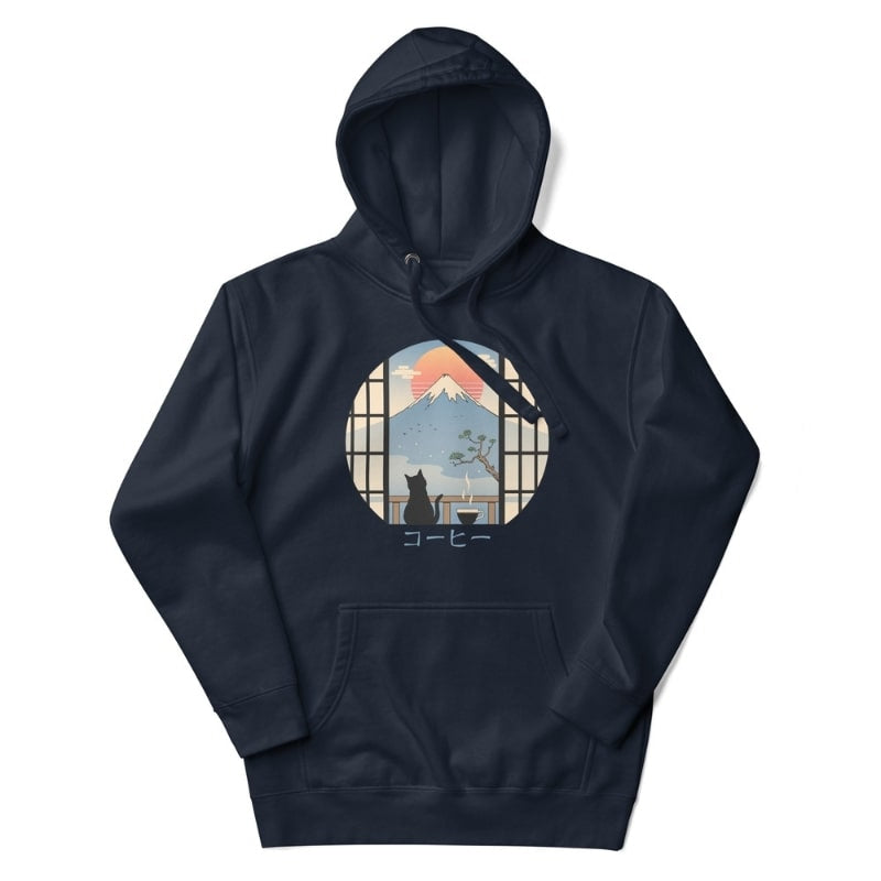 Japanse Hoodie - Cat & Fuji S
