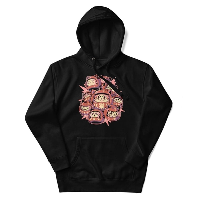 Japanse Hoodie - Daruma Cat S