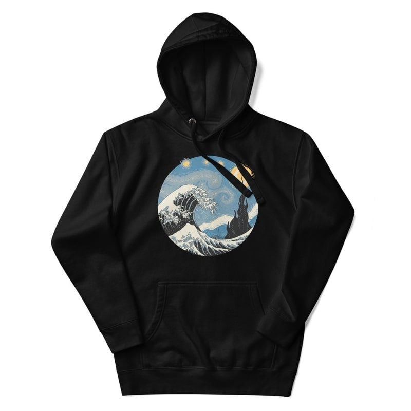 Japanse Hoodie - Golf & Sterrennacht S