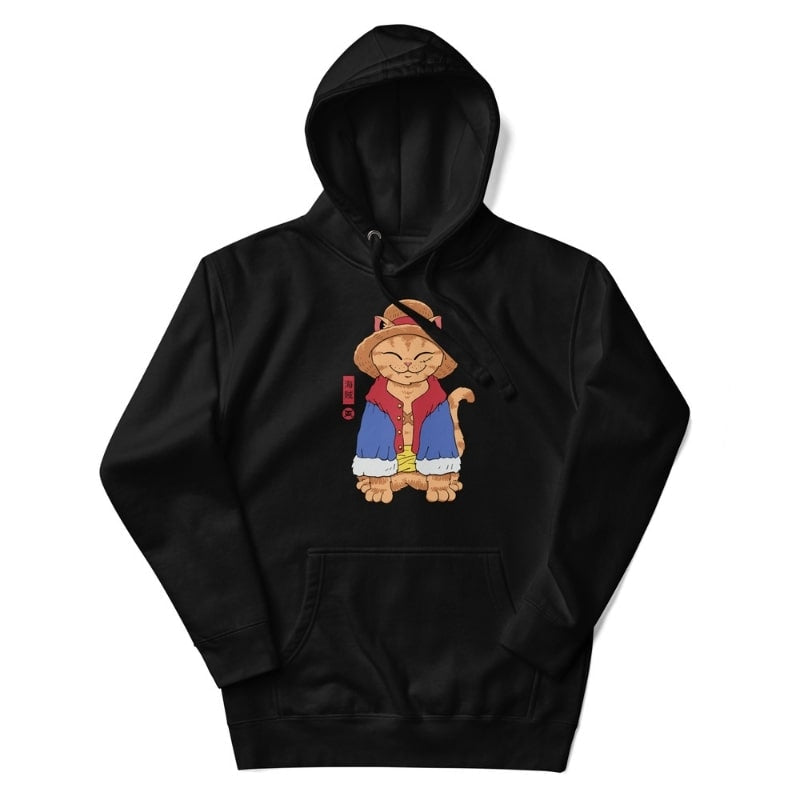 Japanse Hoodie - Neko Sailor S / Zwart
