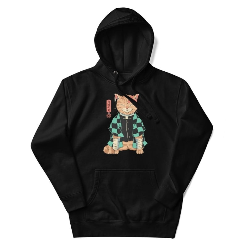 Japanse Hoodie - Neko Slayer S / Zwart