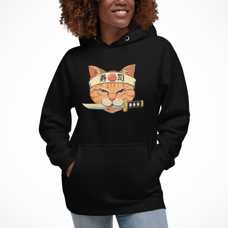 Japanse Hoodie - Neko Sushi Katana