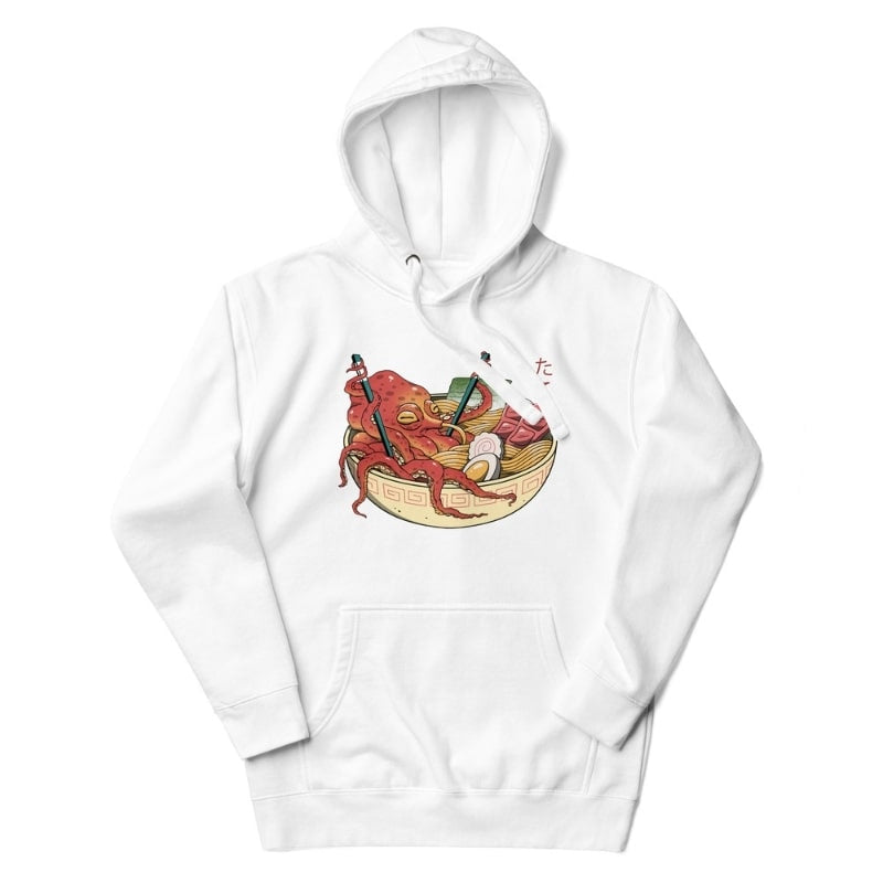 Japanse Hoodie - Octopus Ramen S / Wit