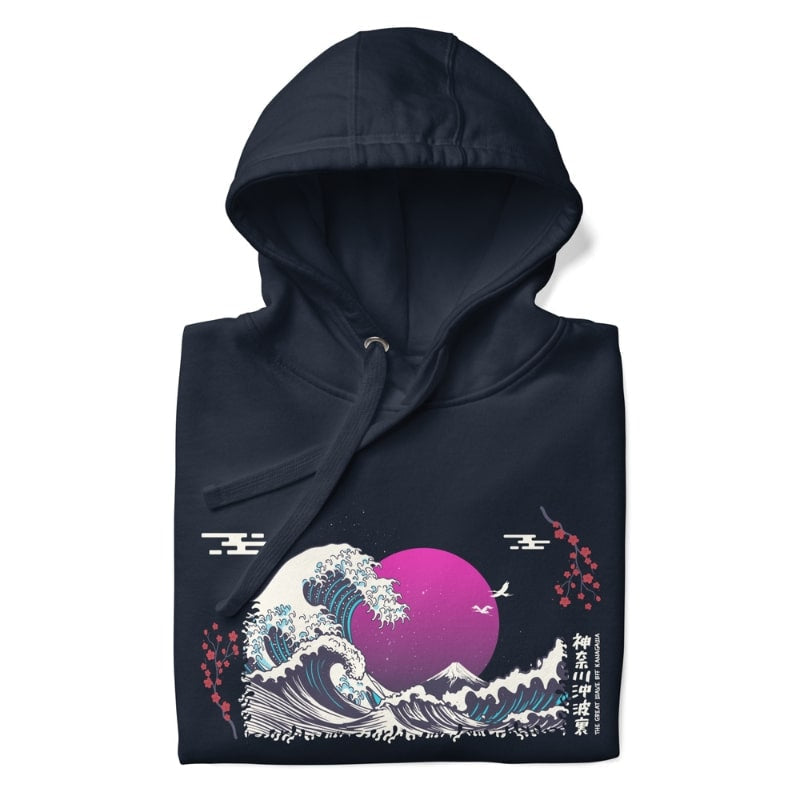 Japanse Hoodie - Purple Wave