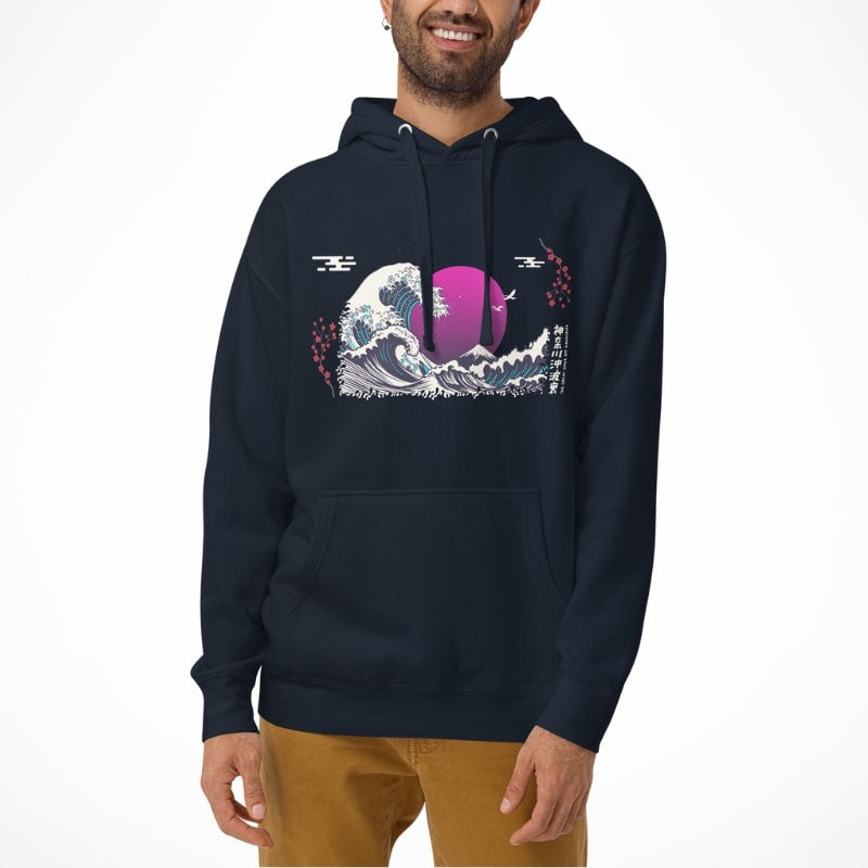 Japanse Hoodie - Purple Wave