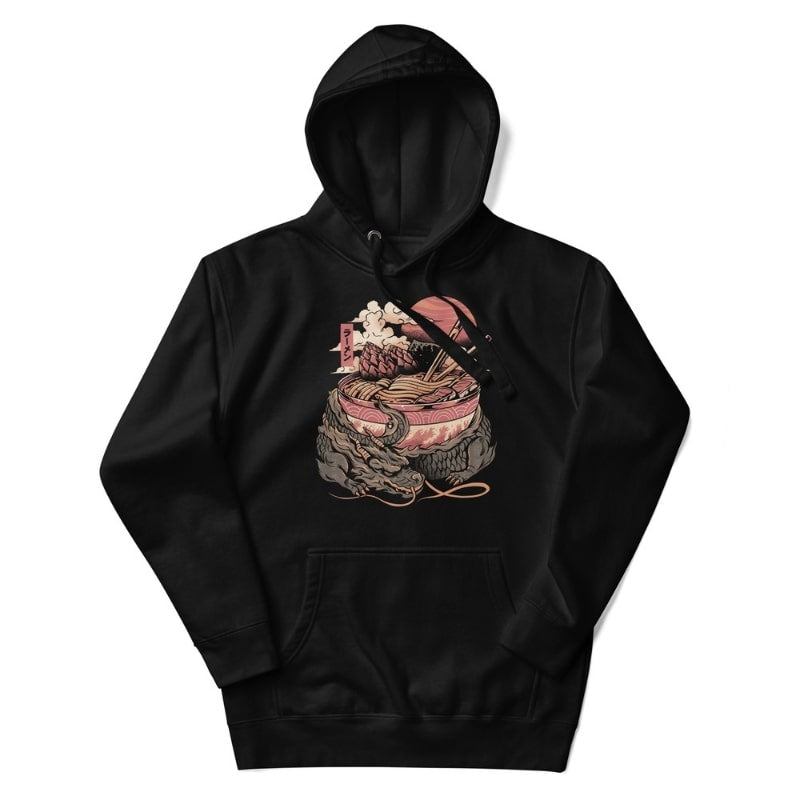 Japanse Hoodie - Ramen Draak S