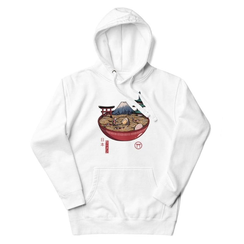 Japanse Hoodie - Ramen Life S / Wit