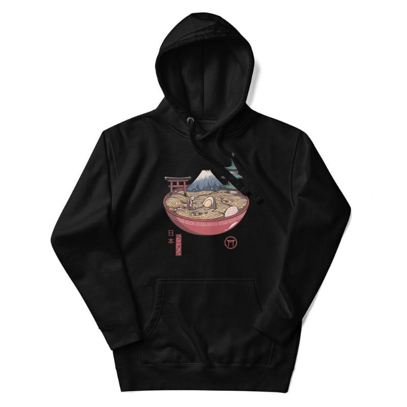Japanse Hoodie - Ramen Life S / Zwart