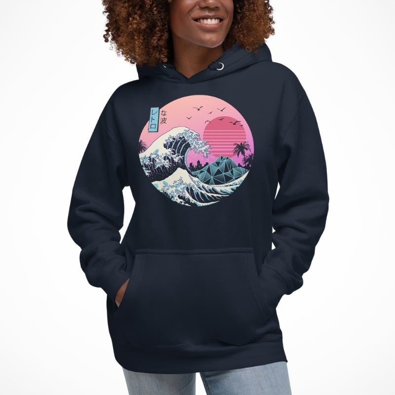 Japanse Hoodie - Retro Kanagawa