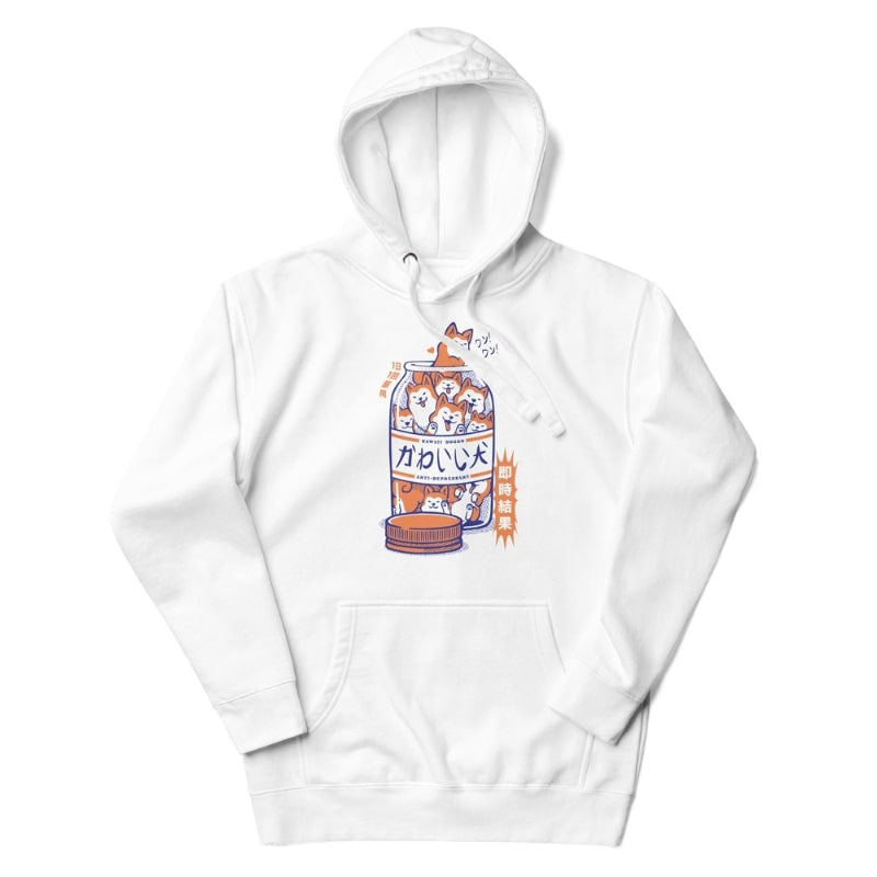 Japanse Hoodie - Shiba Anti-Depression S / Wit