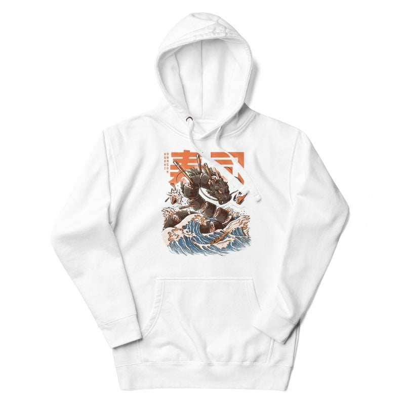 Japanse Hoodie - Sushi Draak S