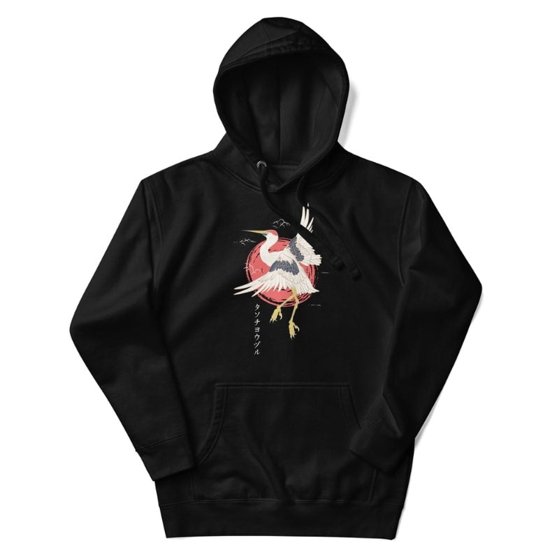 Japanse Hoodie - Tanchou S / Zwart