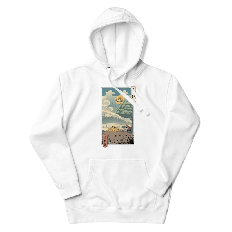 Japanse Hoodie - Ukiyo-e Forest Rangers S / Wit
