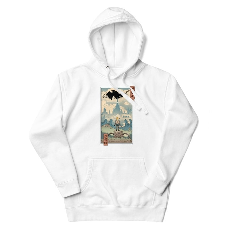 Japanse Hoodie - Ukiyo-e Legend S / Wit
