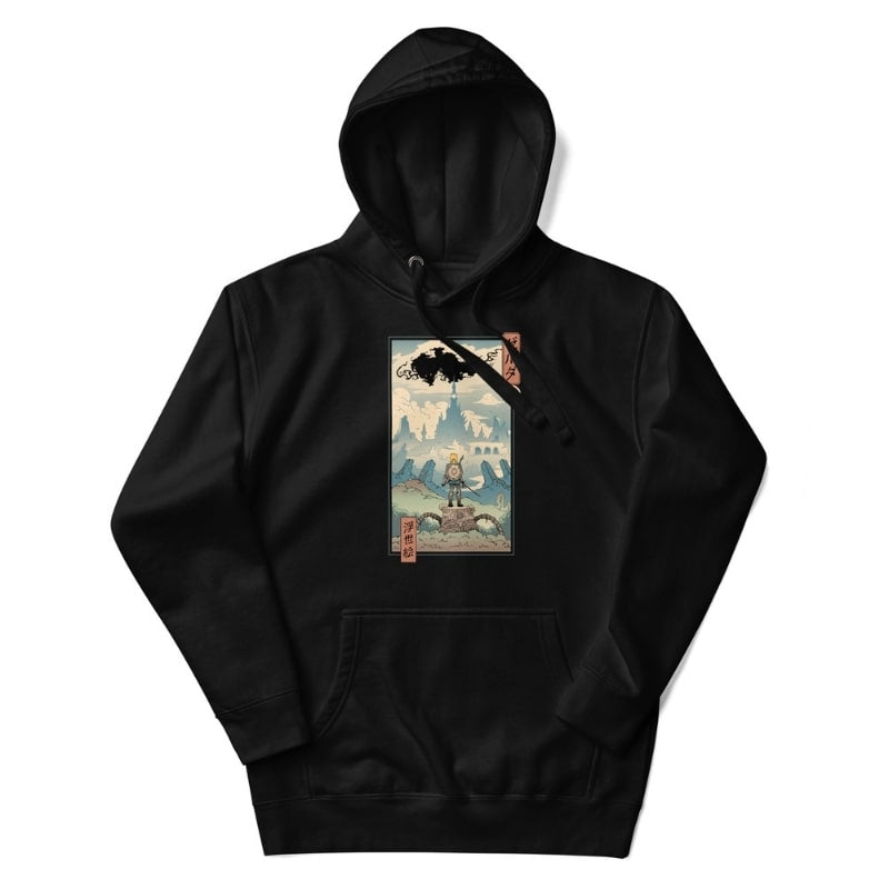 Japanse Hoodie - Ukiyo-e Legend S / Zwart