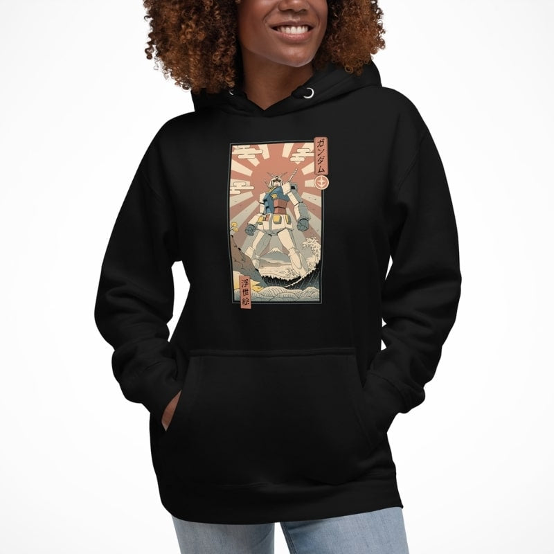 Japanse Hoodie - Ukiyo-e Mecha & Fuji
