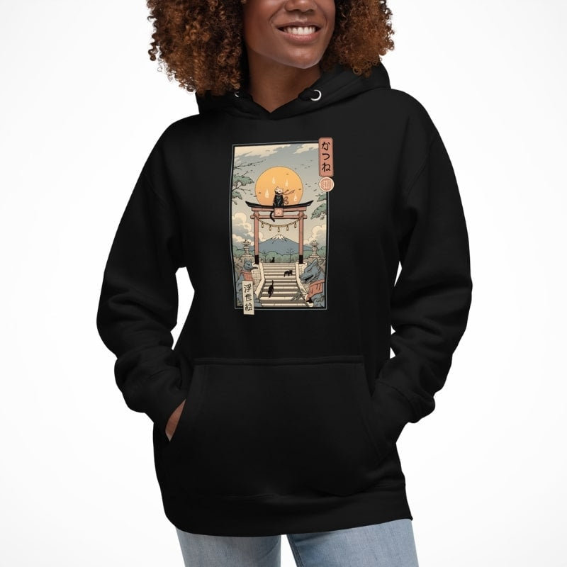 Japanse Hoodie - Ukiyo-e Neko Inari