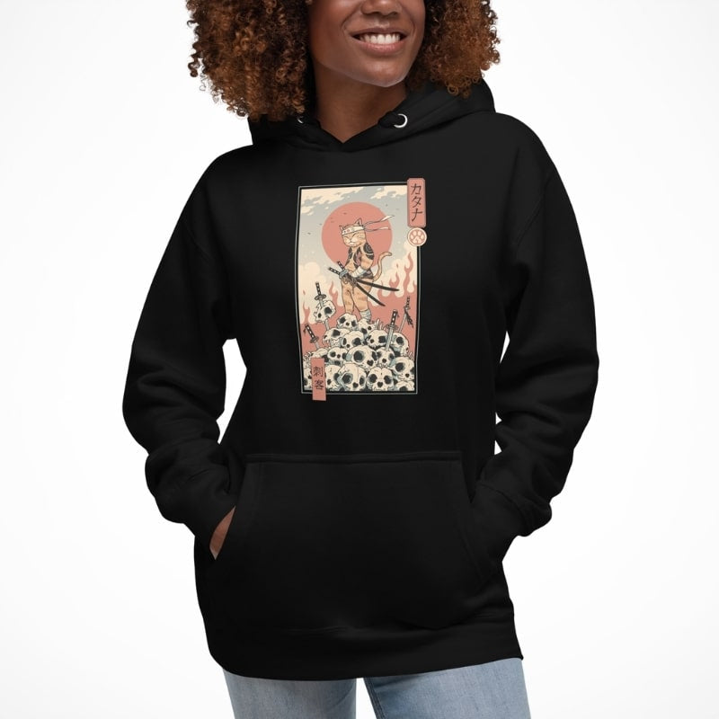 Japanse Hoodie - Ukiyo-e Neko Killer