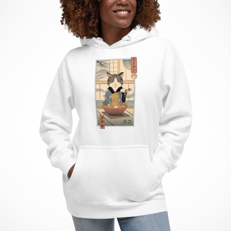 Japanse Hoodie - Ukiyo-e Neko Ramen