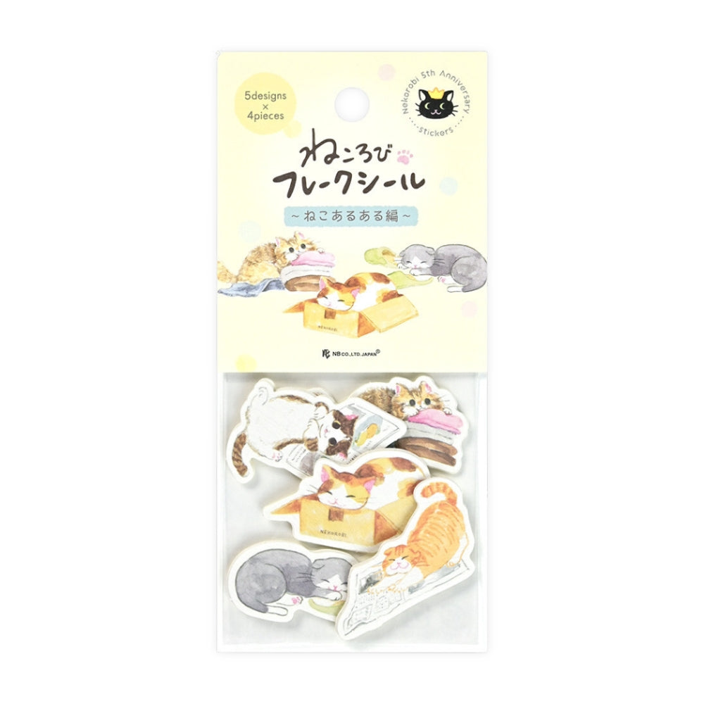 Japanse Kattenstickers - Nekorobi