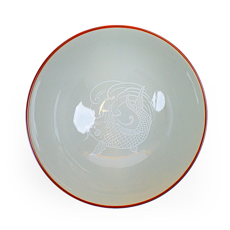 Japanse Keramische Kom - Koi Karper