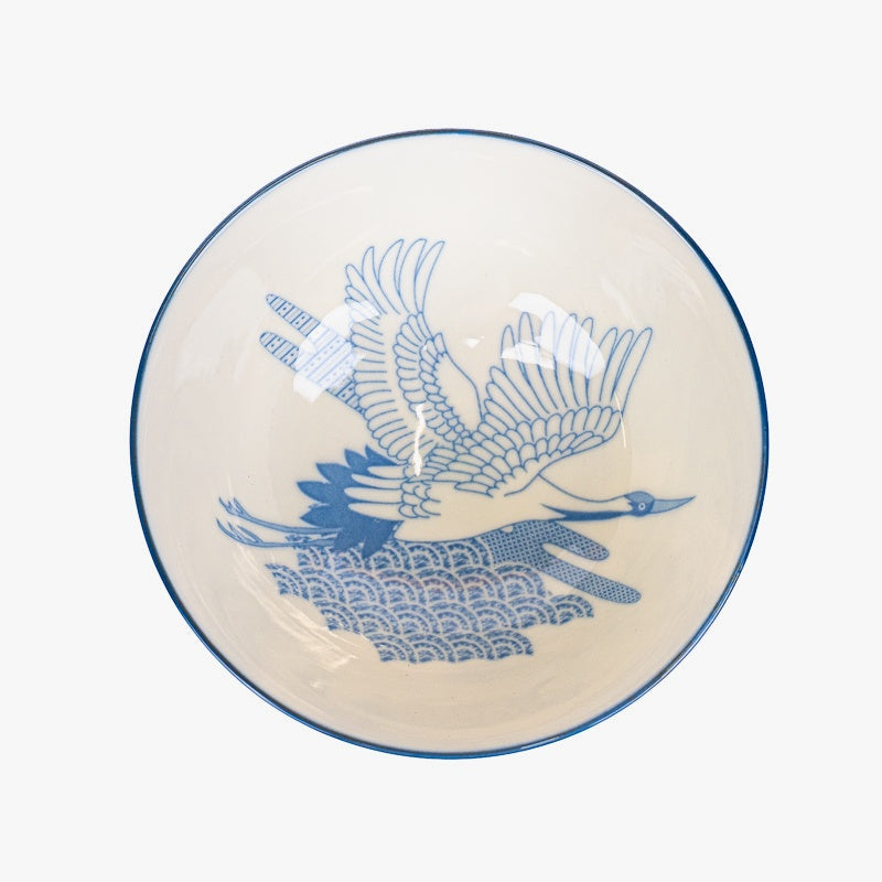Japanse Keramische Kom – Tsuru Kraanvogel