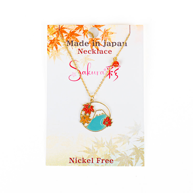 Japanse Ketting met Hanger – Mount Fuji & Momiji