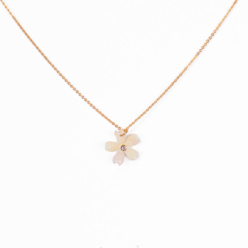 Japanse Ketting met Hanger – Witte Sakurabloesem