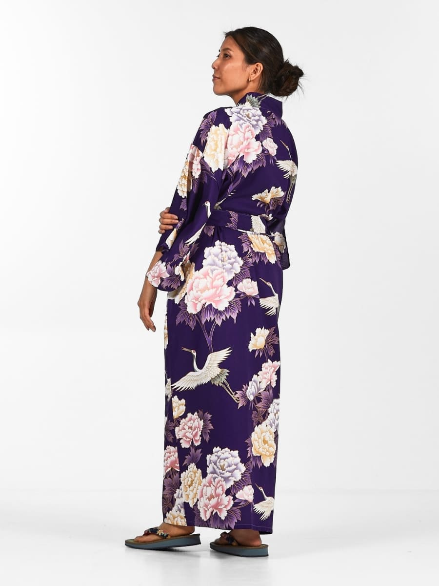 Japanse Kimono Dames - Botan to Tsuru One Size