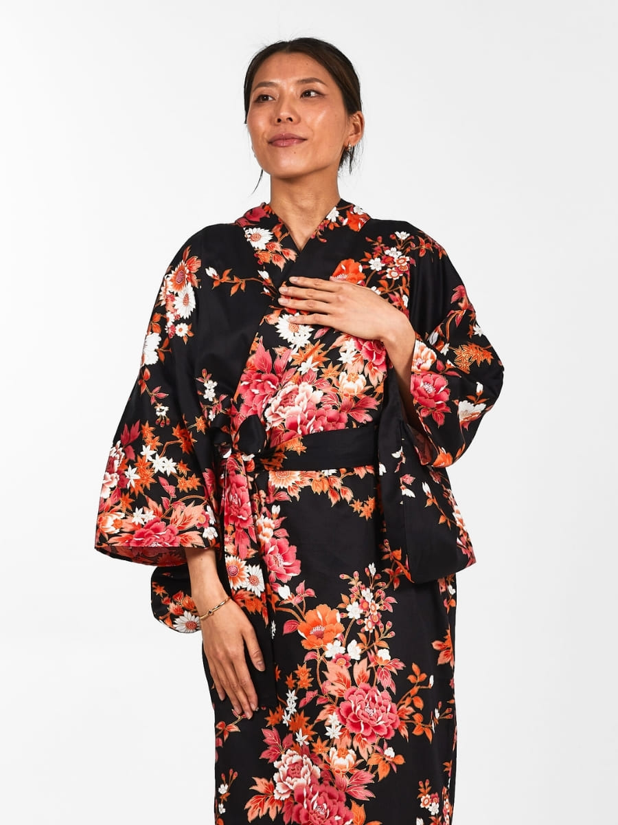 Japanse Kimono Dames - Sakura to Botan One Size