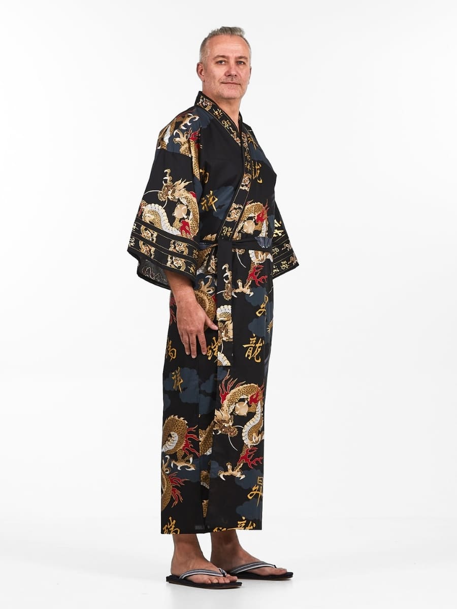 Japanse Kimono Heren - Dragon One Size