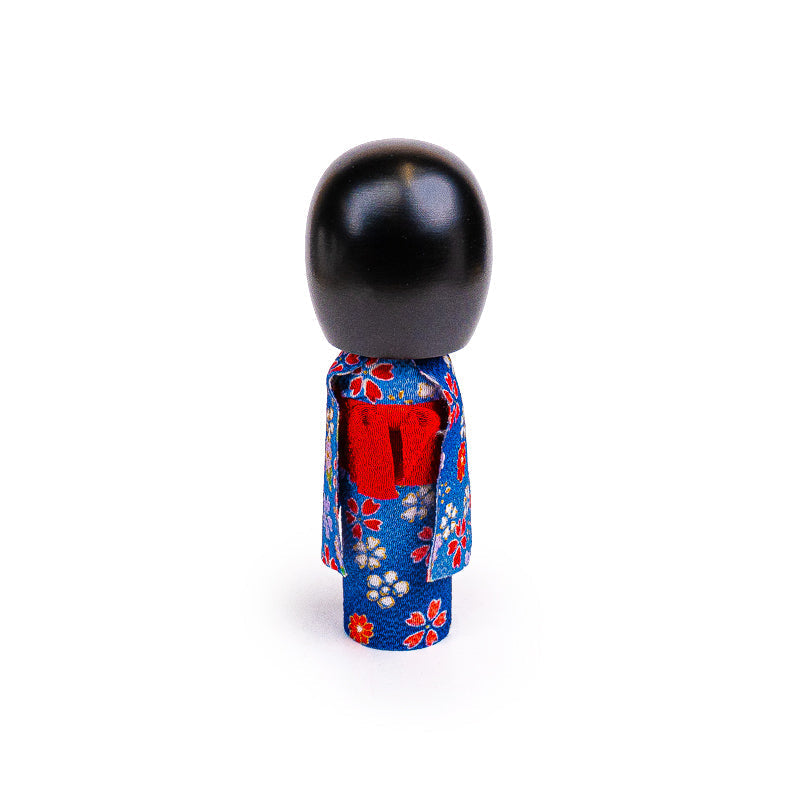 Japanse Kokeshi Pop - Blauwe Kimono