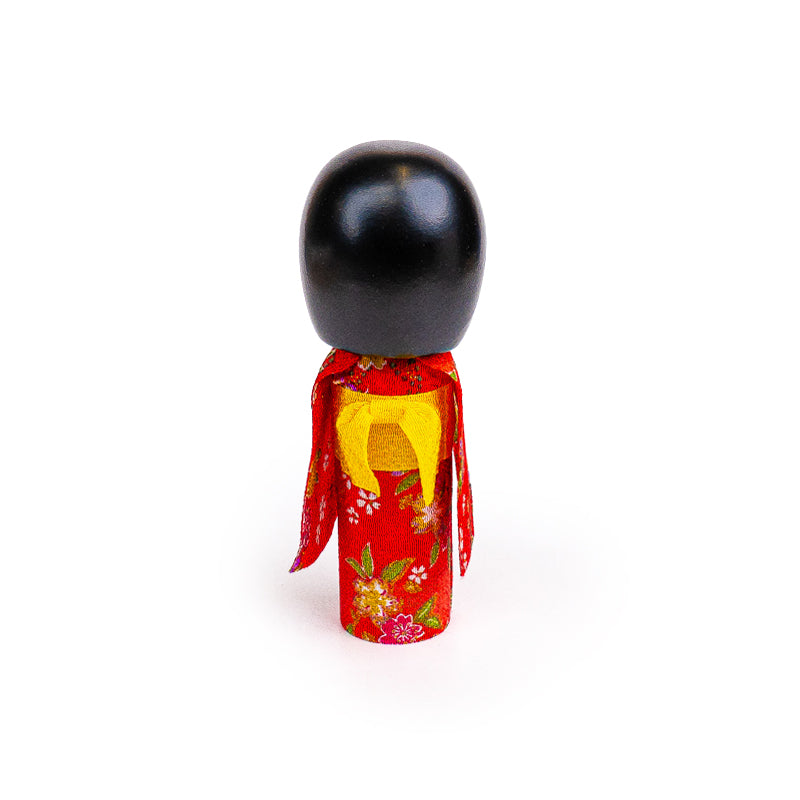 Japanse Kokeshi Pop - Egao Rood