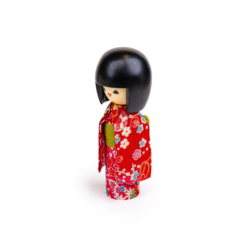 Japanse Kokeshi Pop - Egao Roze