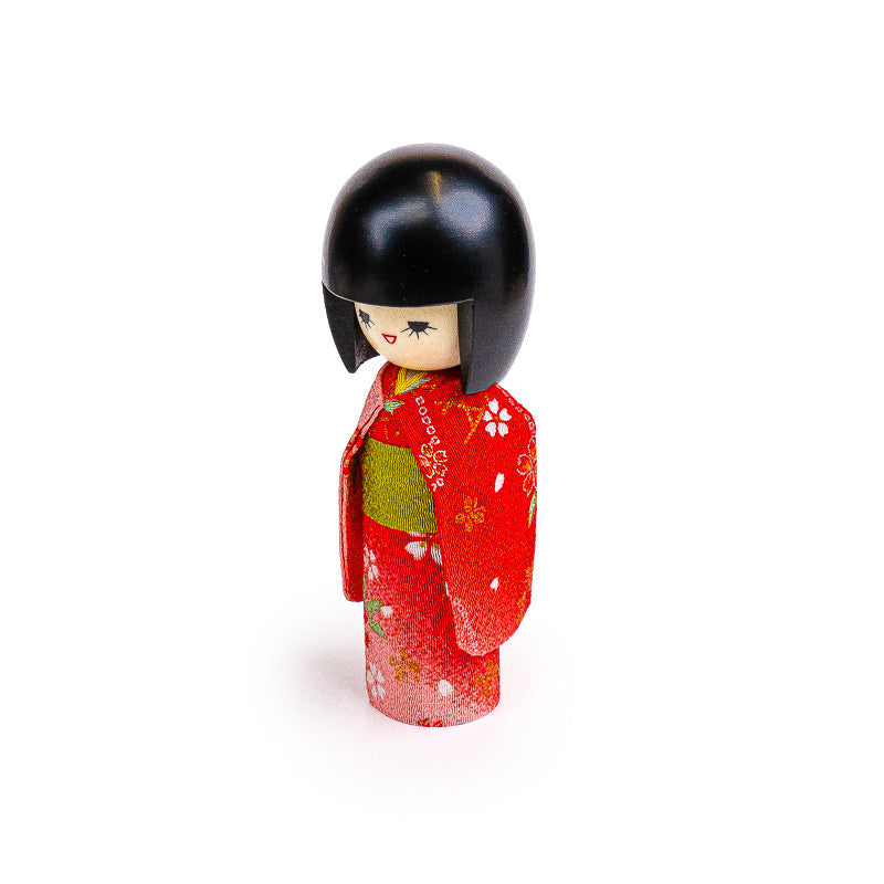 Japanse Kokeshi Pop - Rode Kimono