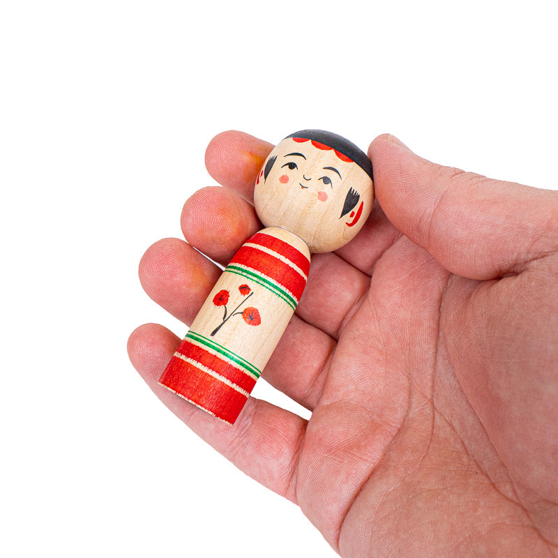 Japanse Kokeshi Pop - Umeko Pruimenbloesem - 7,5 cm