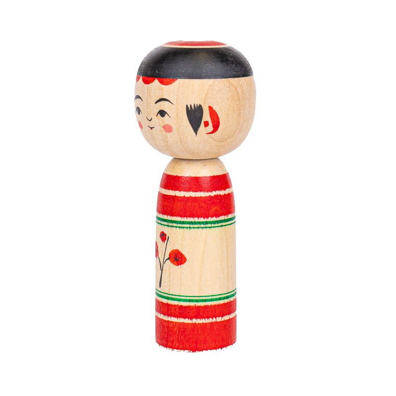 Japanse Kokeshi Pop - Umeko Pruimenbloesem - 7,5 cm