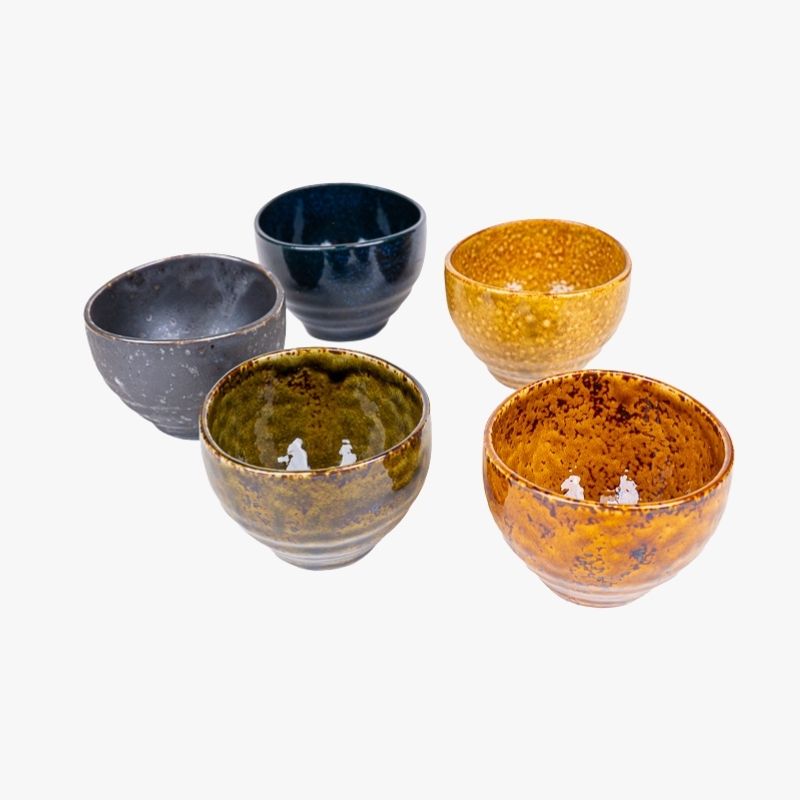 Japanse Kopjes Set – Hannari 5 Stuks