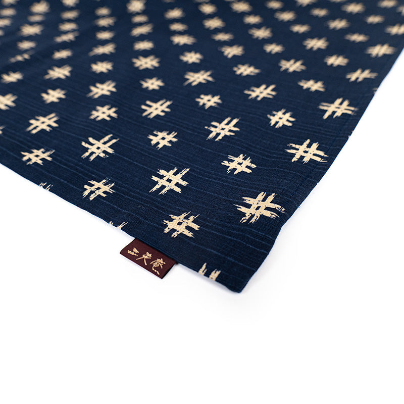 Japanse Kussenhoes Blauw Motief Igeta - 50x50 cm