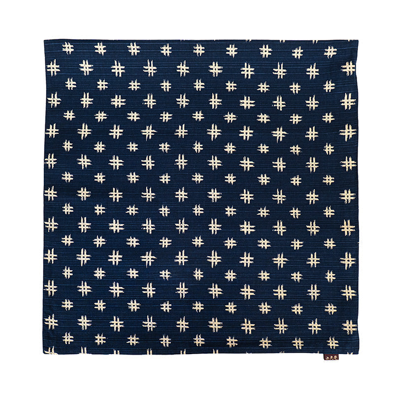 Japanse Kussenhoes Blauw Motief Igeta - 50x50 cm