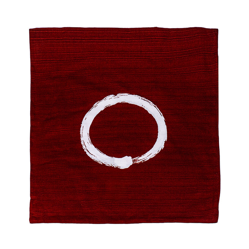 Japanse Kussenhoes - Ensō Rood 50x50 cm