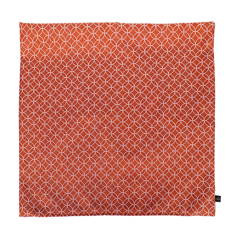 Japanse Kussenhoes Motief Shippo Oranje - 50x50 cm