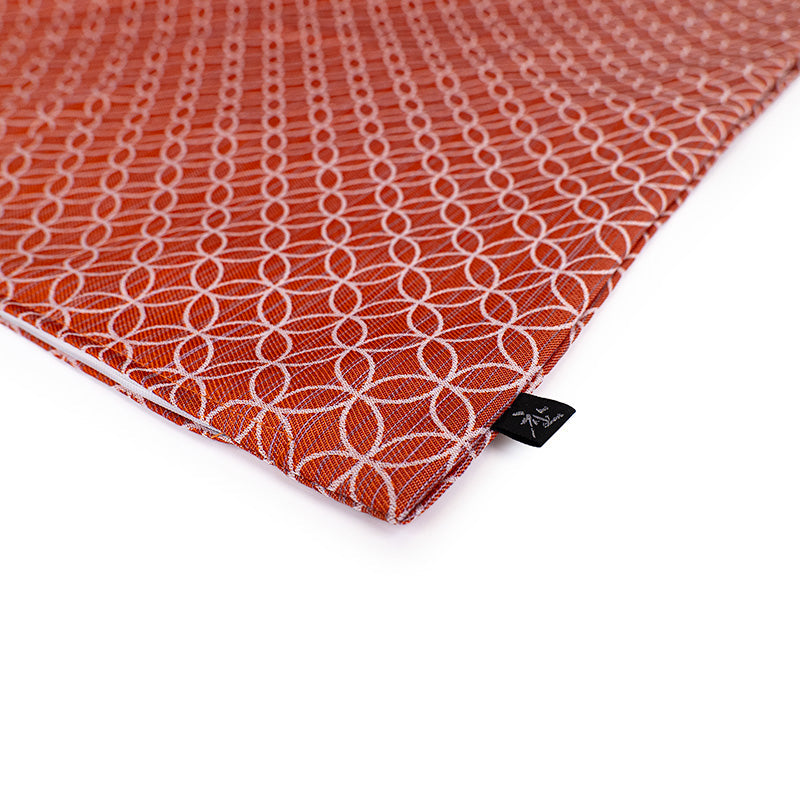 Japanse Kussenhoes Motief Shippo Oranje - 50x50 cm