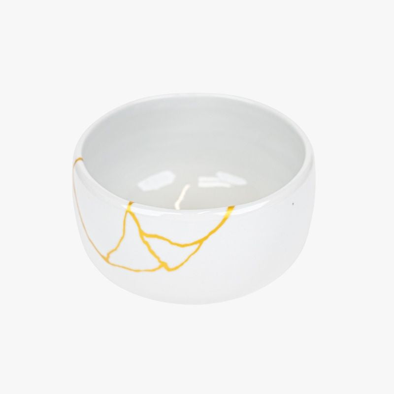 Japanse Matcha Kom – Wit Kintsugi
