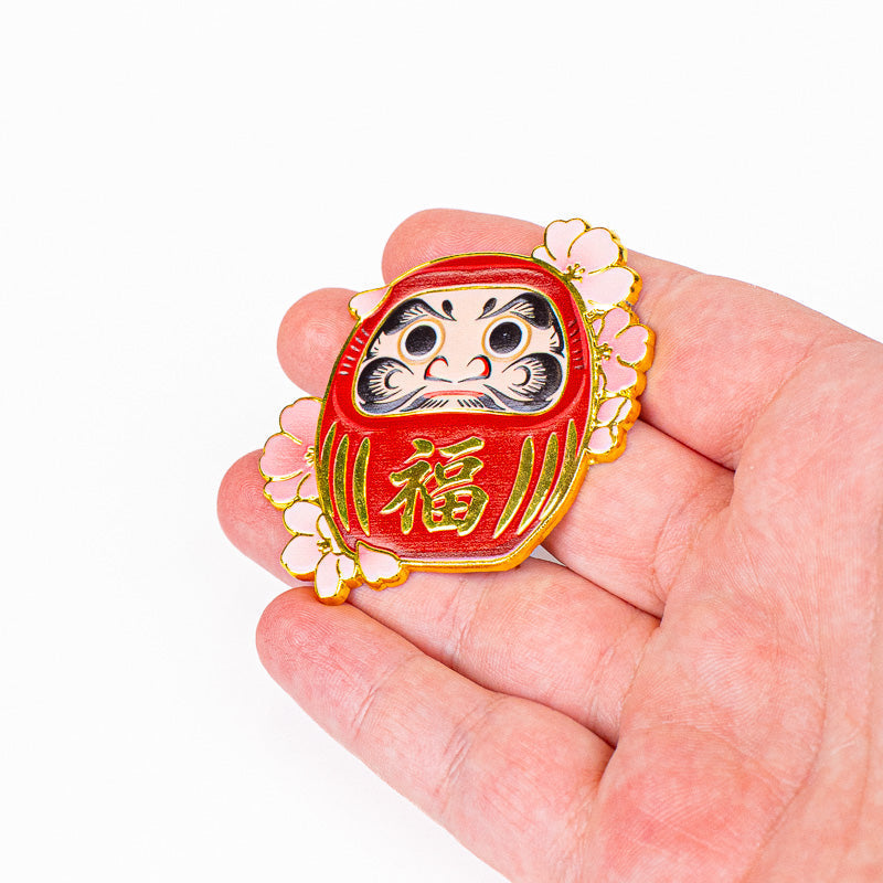 Japanse Metalen Magneet – Daruma & Sakura