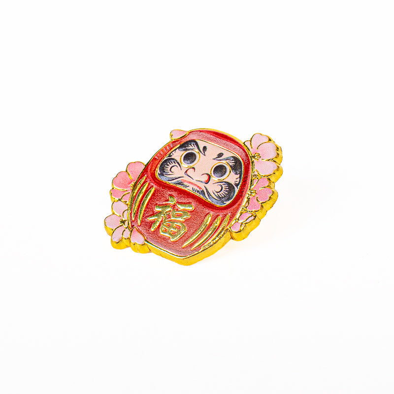Japanse Metalen Pin – Daruma & Sakura