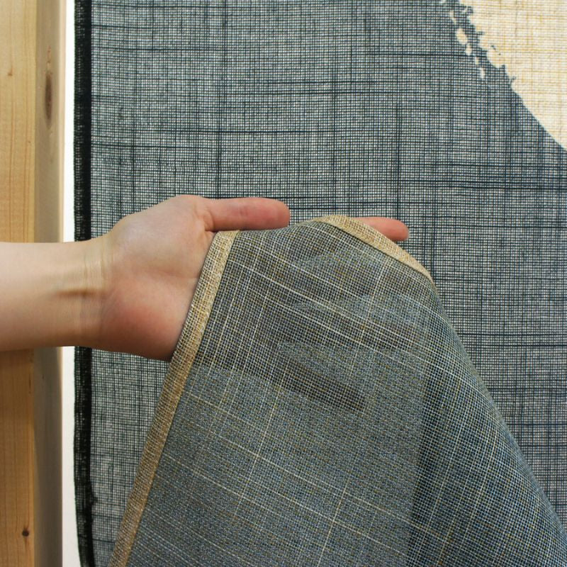 Japanse Noren Gordijn - Enso Blauw 85 x 150 cm