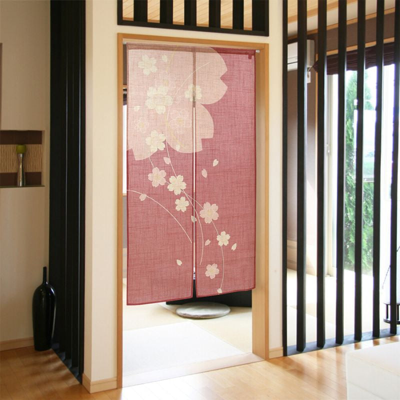 Japanse Noren Gordijn - Sakura Bloem 85 x 150 cm