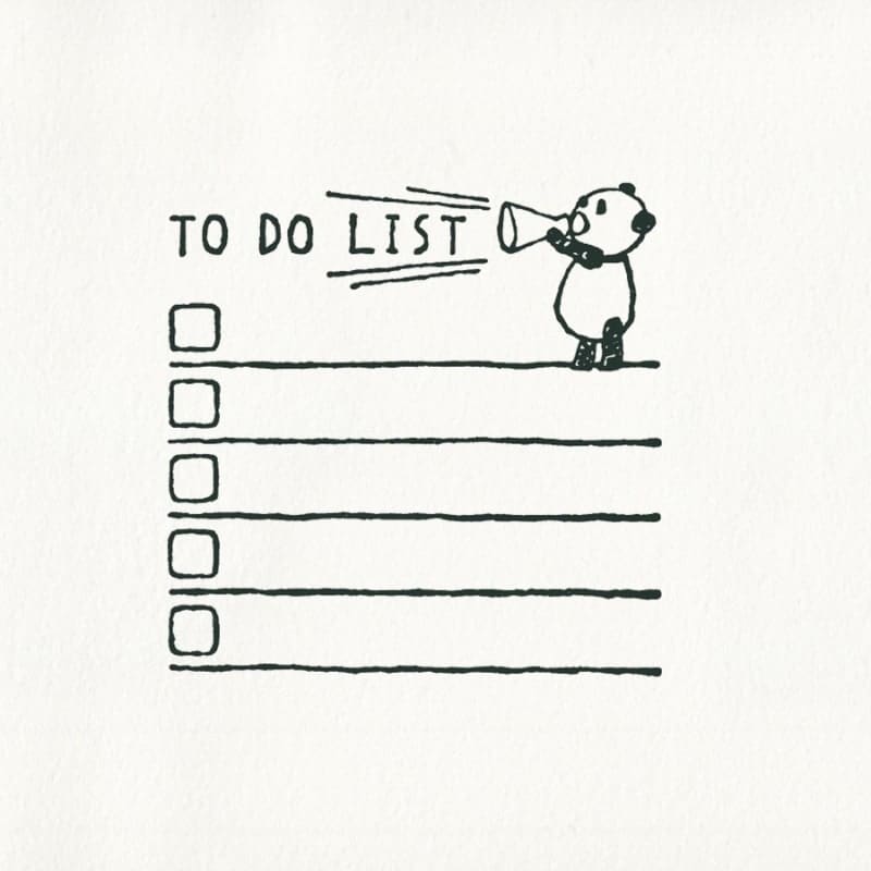Japanse Panda Stempel - To Do List
